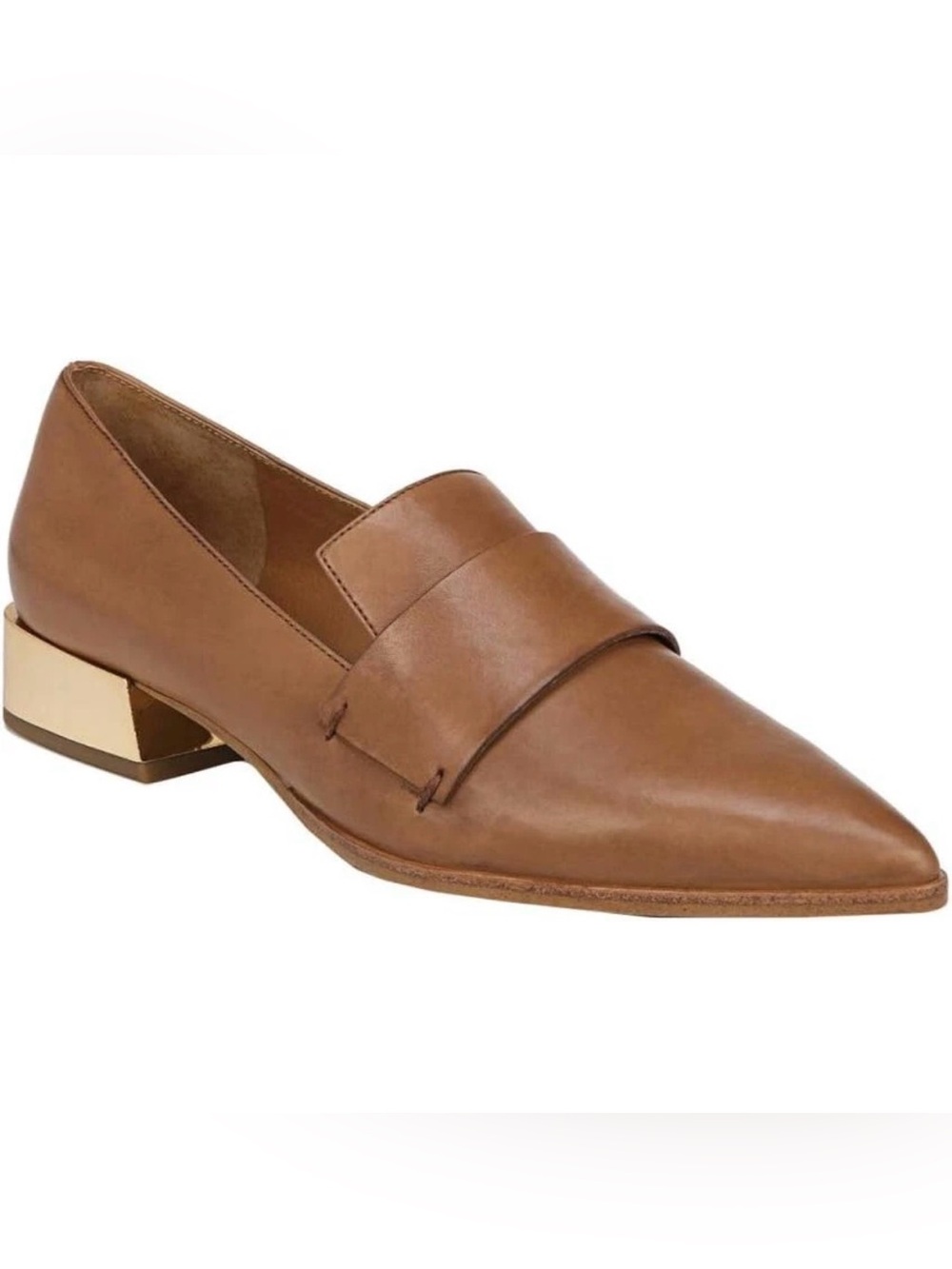 Franco Sarto Women's Nebby Pointed Toe Penny Loafers Tan Women's 10M